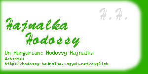 hajnalka hodossy business card
